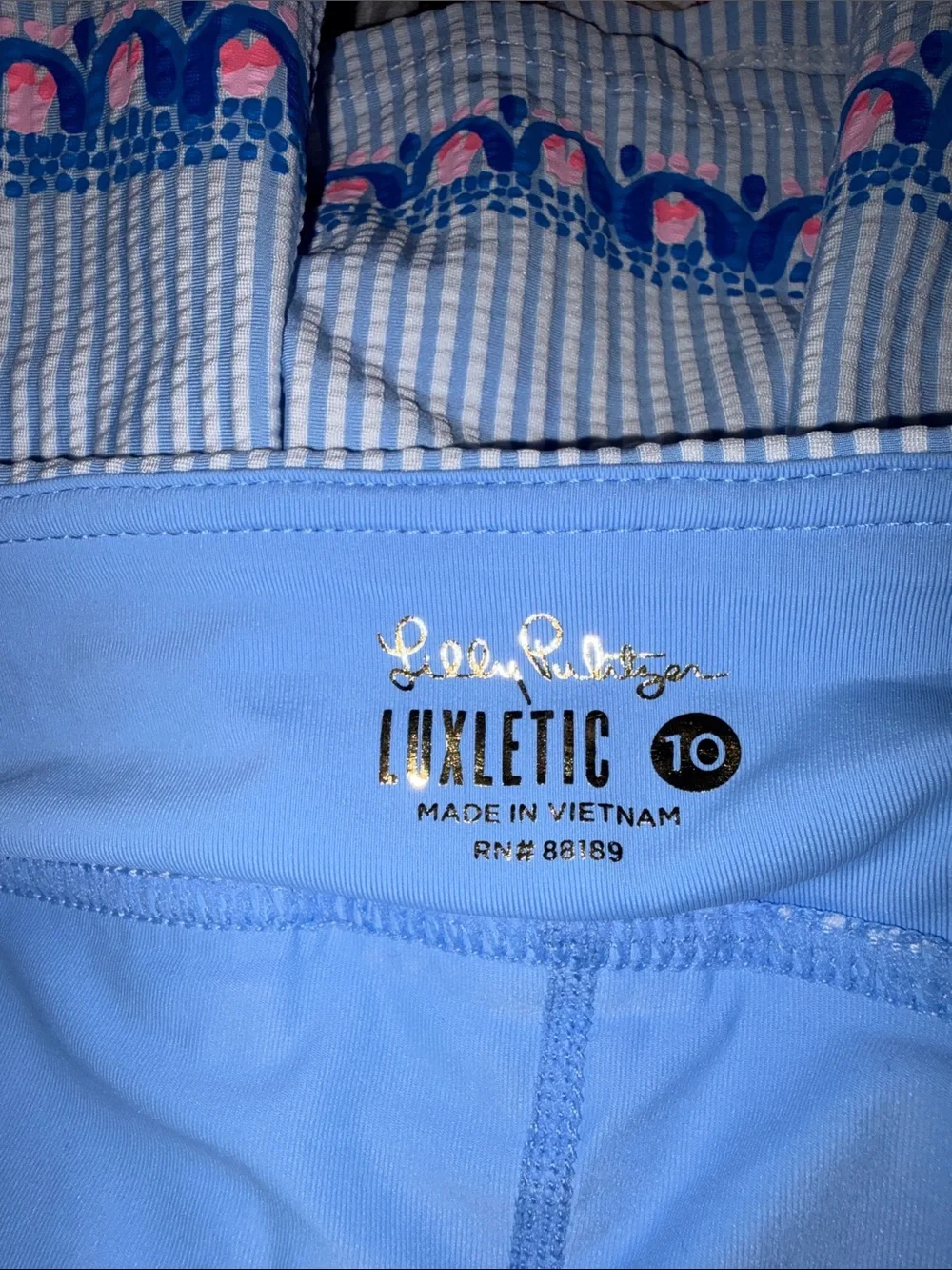 NWT Lilly Pulitzer Priska Skort Blue Peri Seersucker Size 10 - Picture 3 of 4